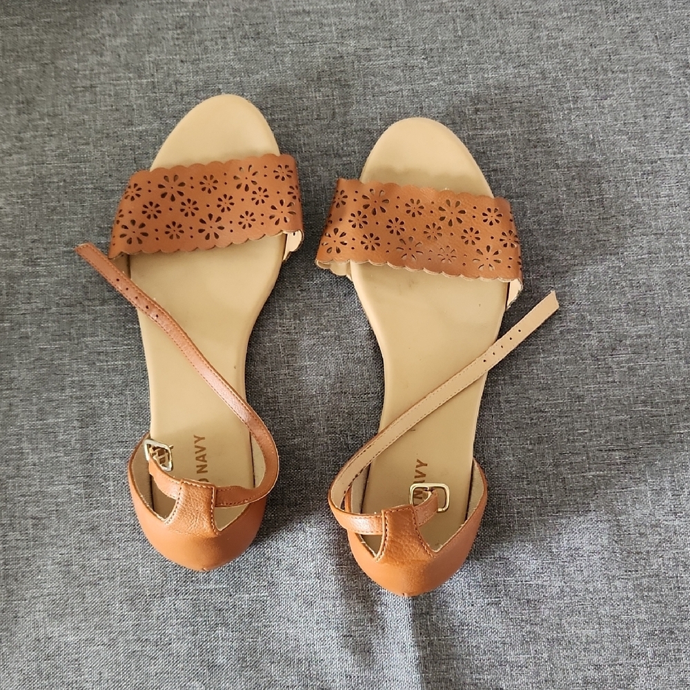 Old Navy Brown Sandals with Ankle Strap